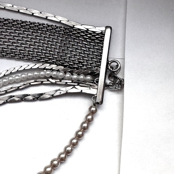 ✨Rare Stunning 1920’s Style Vintage Art Deco CHANEL Silver Choker Necklace 💥 - Picture 11 of 17